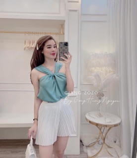 Áo lụa dây xoắn