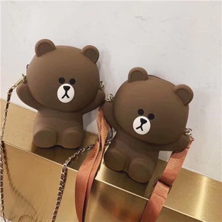Túi gấu Brown silicon