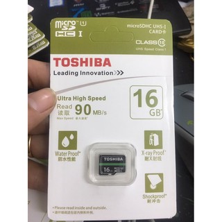 Thẻ nhớ micro SD Toshiba 16Gb Class 10 chính hãng tốc độ 90Mb/s