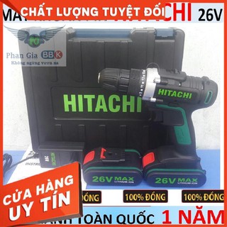 Máy khoan pin hitachi 26v 2 pin