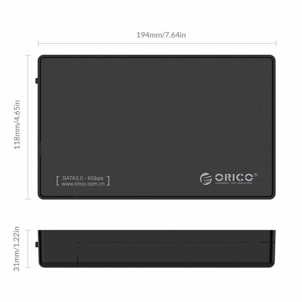 [Mã 44ELSALE2 giảm 7% đơn 300K] Hộp Đựng Ổ Cứng HDD Box 3.5/2.5 USB 3.0 ORICO 3588US3