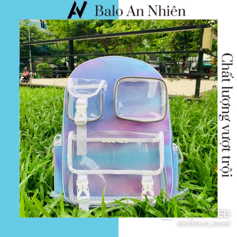 Balo Thời Trang Local Brand Degrey Loang Xanh Tím | Chuẩn Cao Cấp Chống Nước