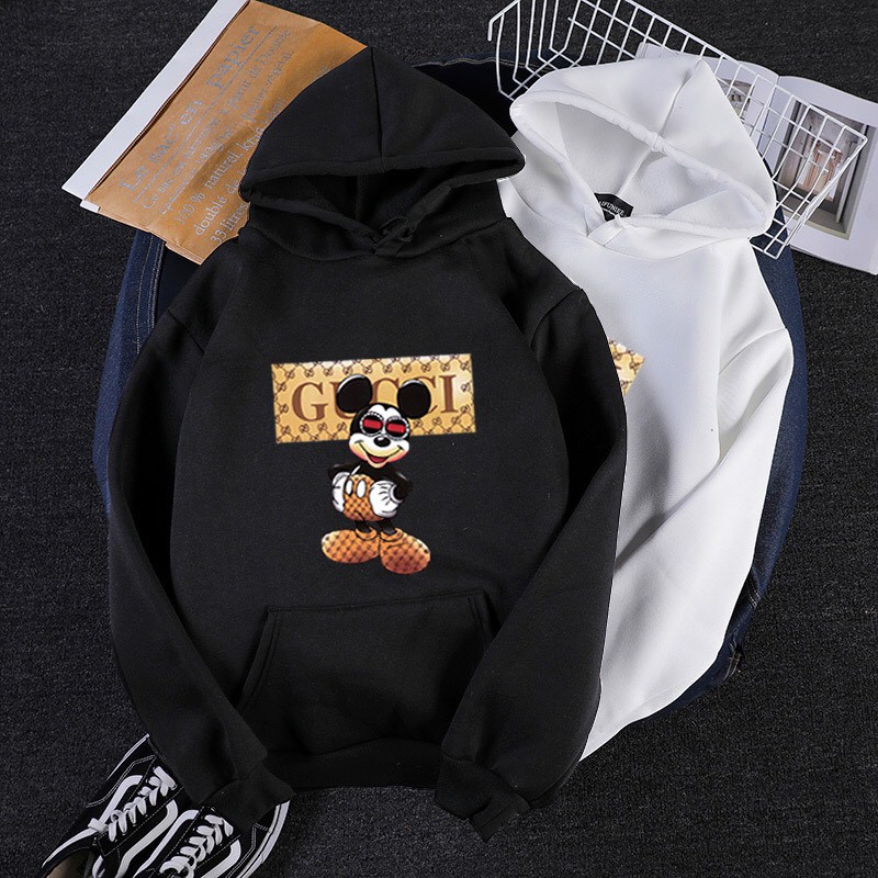 Áo Khoác Hoodie Nỉ Hello Mickey Cao Cấp