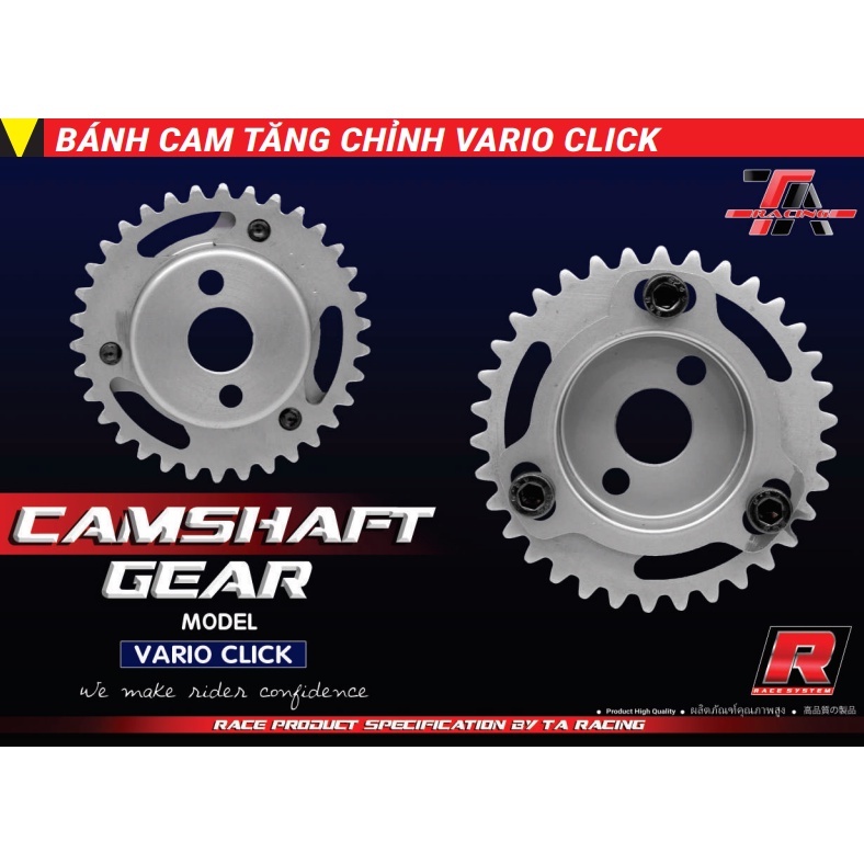 Bánh Cam Tăng Chỉnh Dream, Wave S110, Winner, Sonic, Raider, Satria, SH, Vario MIO Exciter 135 150 155 TA Racing