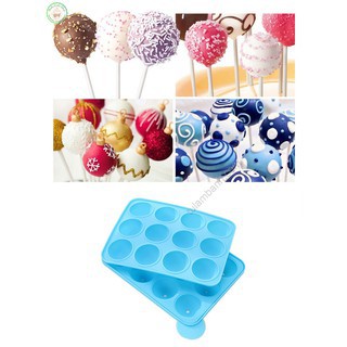 Khuôn silicon làm  cake pop, kẹo, nhân kem, socola, đá viên