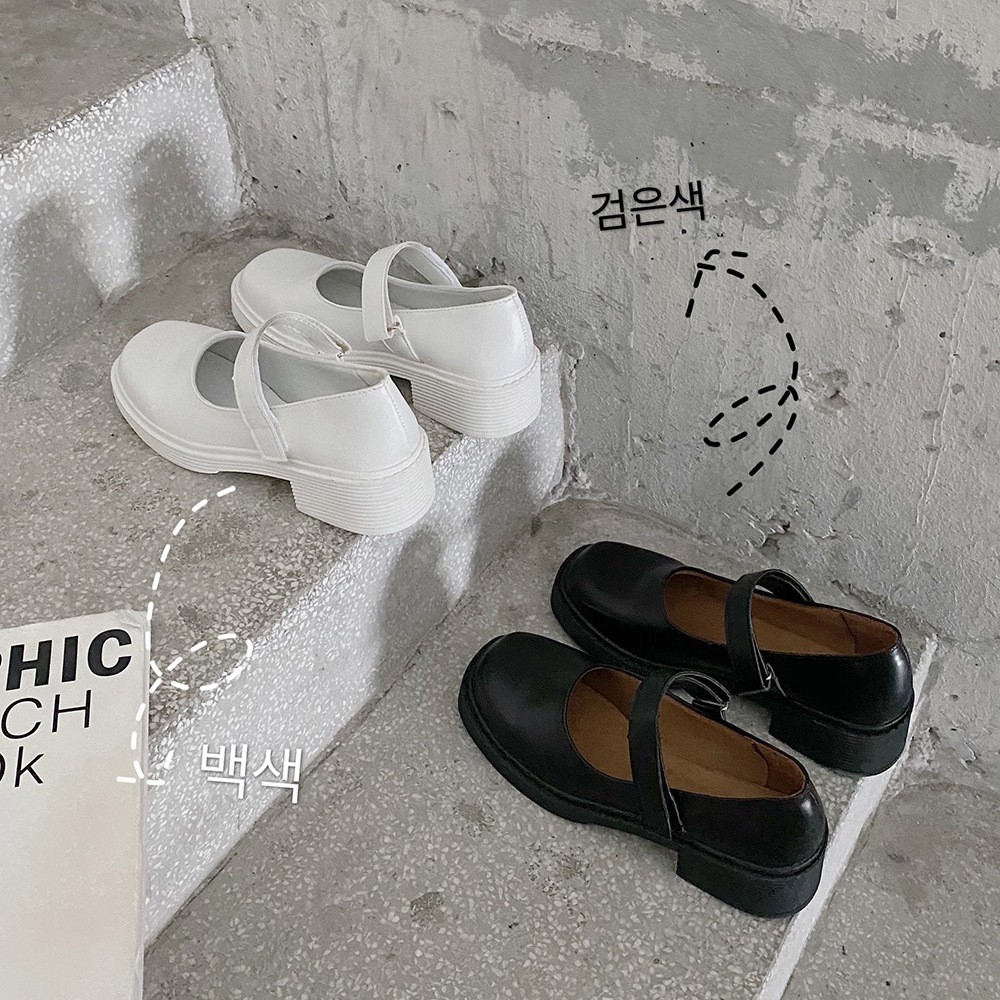 Giày búp bê Mary Jane phong cách Anh 2 màu thời trang Meihouse | BigBuy360 - bigbuy360.vn