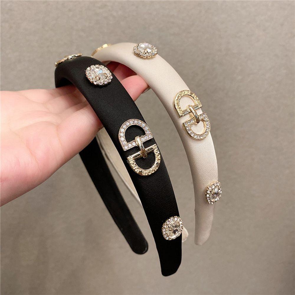 ANEMONE Băng Đô Cài Tóc Bằng Xốp Màu Trơn Phong Cách Hàn Quốc Sang Trọng Dành Cho Nữ