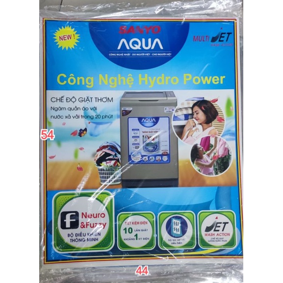 combo 10 tem dán máy giặt Sanyo Aqua