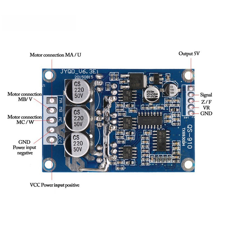 DC 12V-36V 500W Brushless Motor Controller PWM Car Driver Board