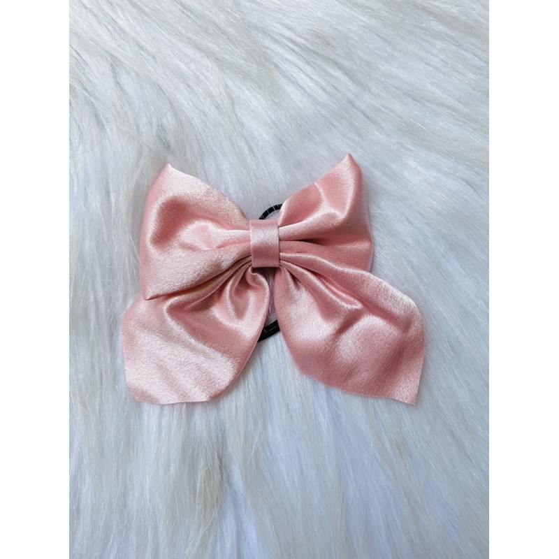 Cột tóc nơ trơn vải satin