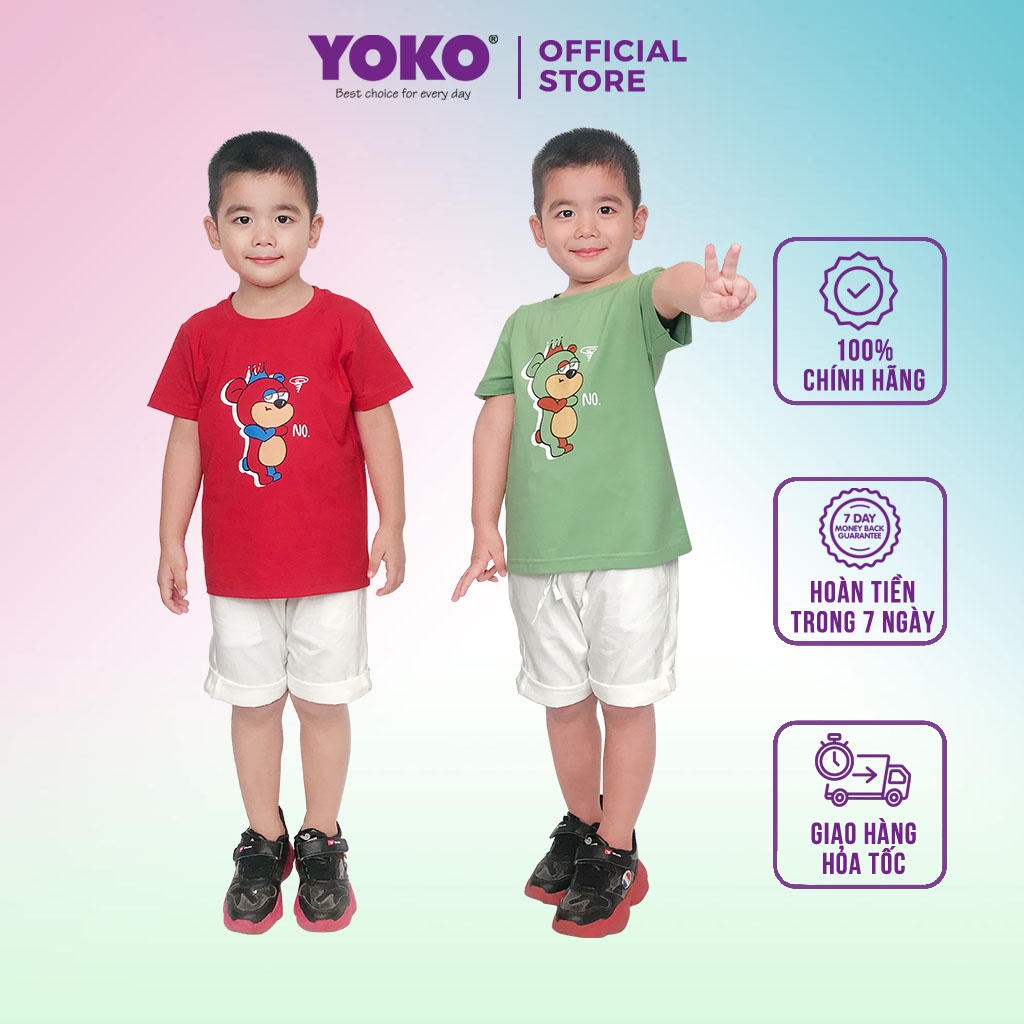 Áo Thun Tay Ngắn Giáng Sinh Bé Trai (1-9 Tuổi) YOKO KID’S FASHION 21346T