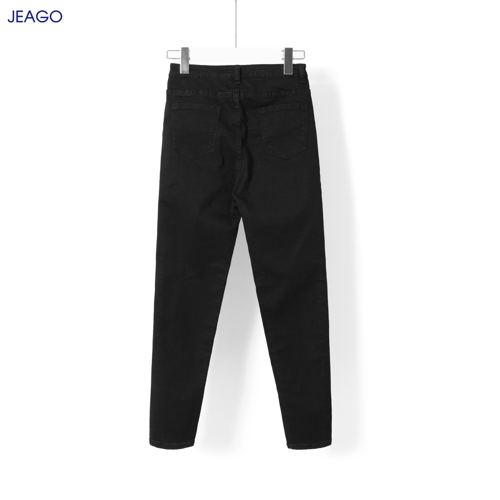 Quần jean nữ màu đen ôm, tôn dáng JEAGO_M509
