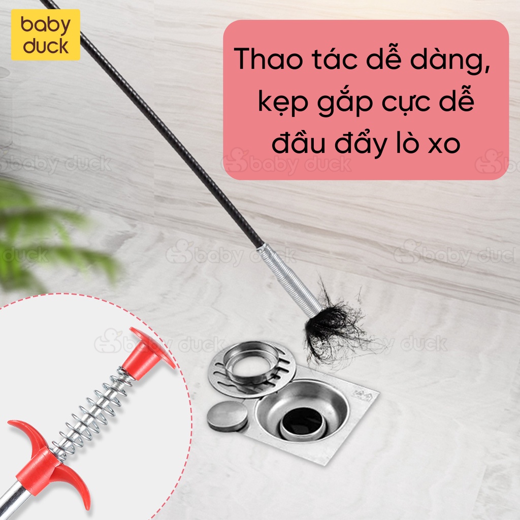 Dụng cụ gắp rác thông công đa năng siêu dài, dây gắp rác thông tắc đường ống