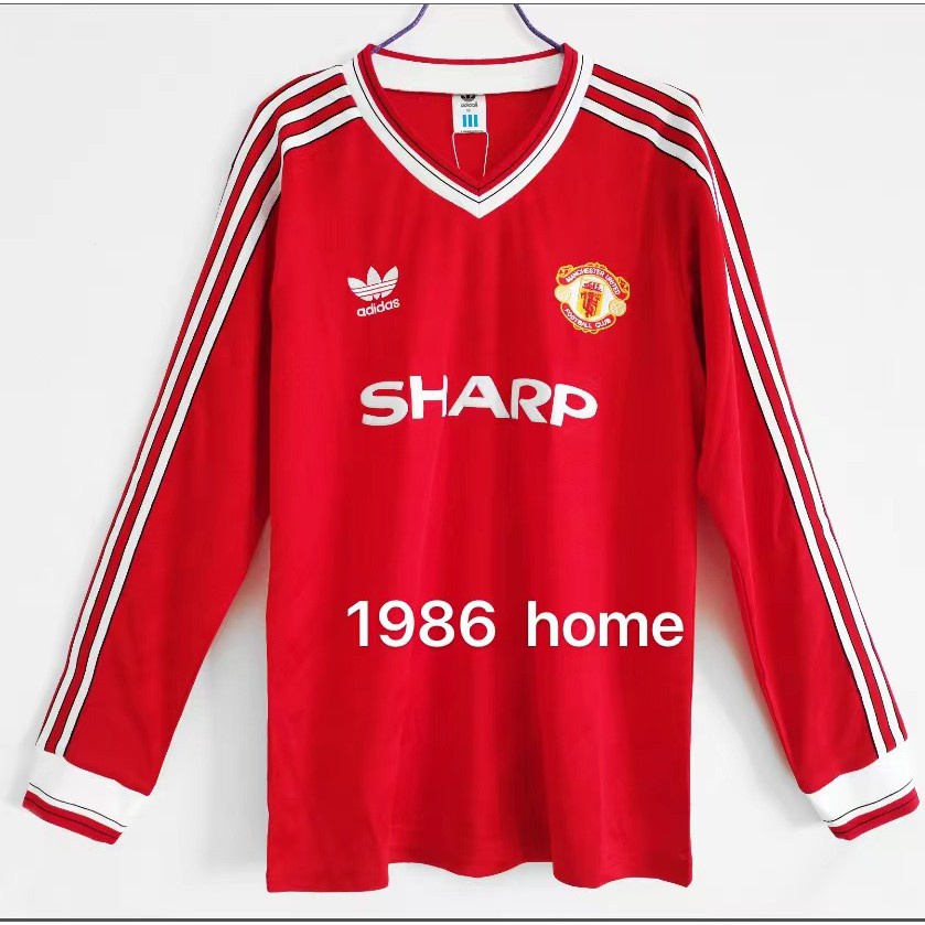 Áo Thun Bóng Đá Tay Dài Phong Cách Retro Manchester United Cho Nam