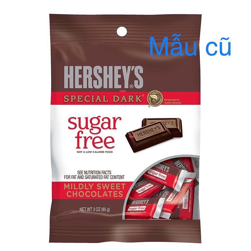 Socola Đắng HERSHEY'S Sugar Free SPECIAL DARK 85g bill Mỹ