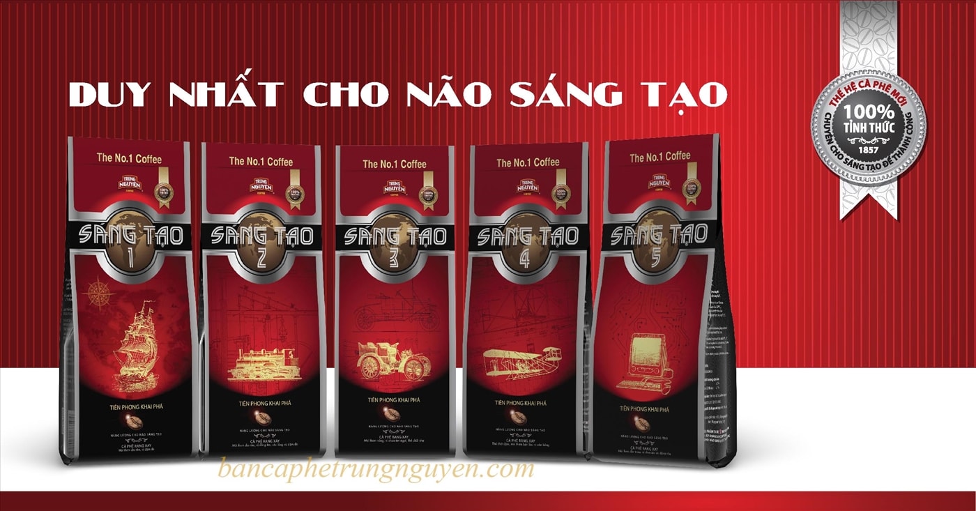 Cà phê Trung Nguyên Rang Xay Sáng tạo 1, 2, 3, 4, 5 gói 500g