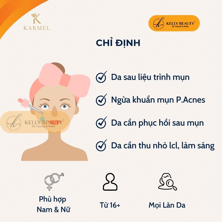 Serum Chống Tái Mụn AntiAcnes KARMEL 10ml – Ngừa Mụn, Tăng Miễn Dịch Da, Phục Hồi, Tái Tạo &amp; Thu Nhỏ LCL | Kelly Beauty