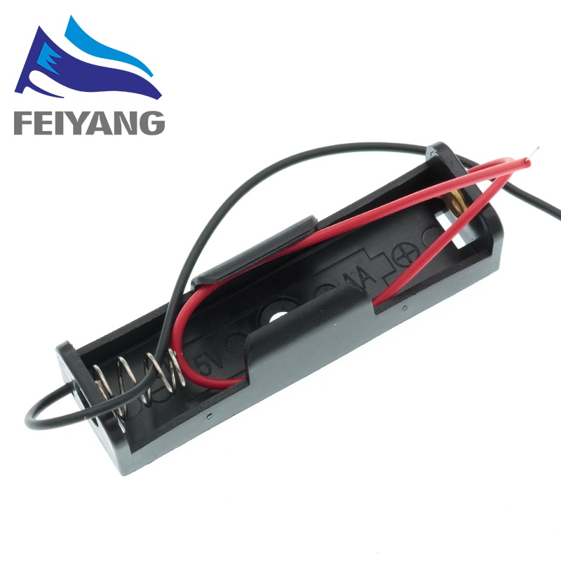 Hộp đựng pin AA/ 18650 3.7V/ 1.5V màu đen chất lượng cao tiện lợi