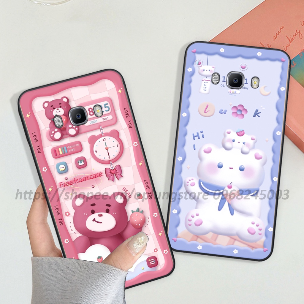 Ốp lưng Samsung J2 Prime / J3 2016 / J5 2016 / J7 2016 / A7 2015 in hình 3D gấu,thỏ cute dễ thương