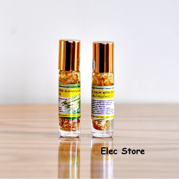 Bộ 12 chai dầu gió thảo mộc Thái Lan hươg sả Thái Lan (Mỗi chai 8ml)