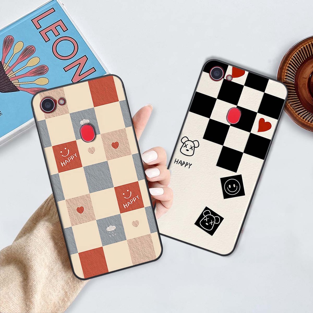 Ốp Oppo F5 / F5 Youth / F7 caro trái tim cá tính, thời trang siêu đẹp, siêu phong cách