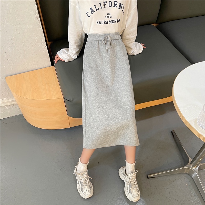 SUXI Chân Váy Form Rộng Màu Sắc Đơn Giản Cho Nữ