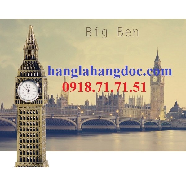 Mô hình tháp chuông Big Ben có đồng hồ cao 23cm