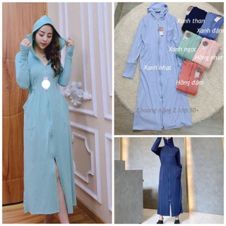[FOLLOW GIẢM NGAY 10K + FREESHIP] Áo chống nắng nữ VNXK loại dài 2 LỚP