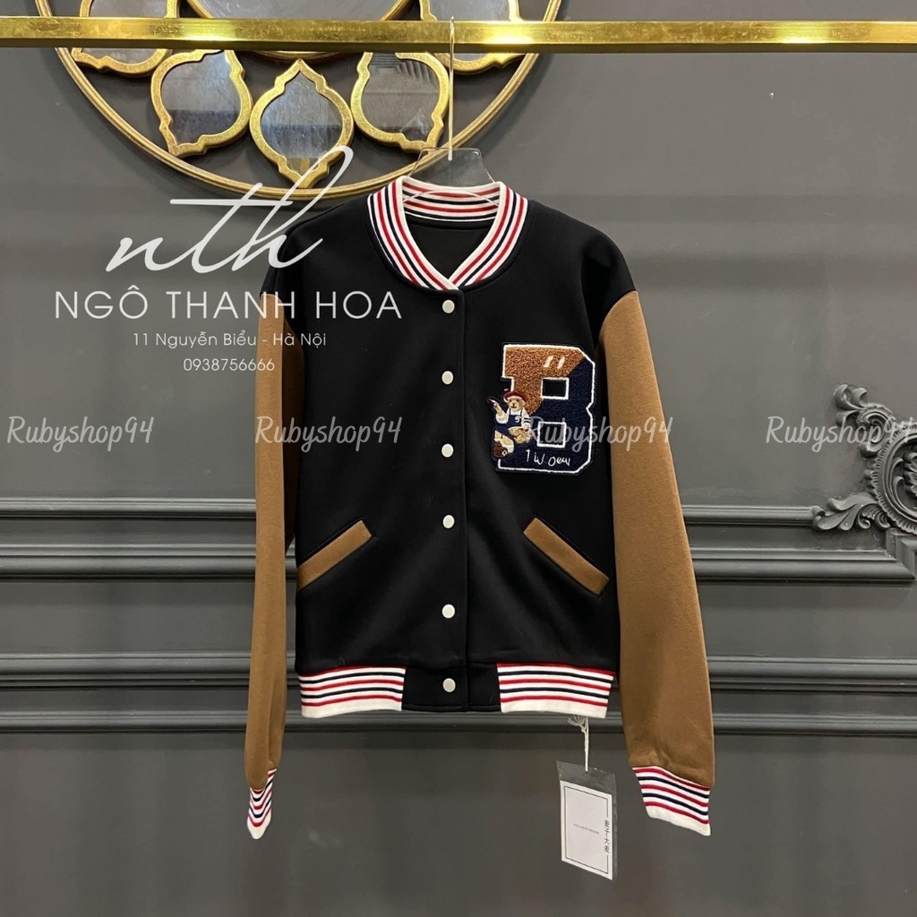 Áo Bomber nữ khoác ngoài dạ Quảng Châu cao cấp