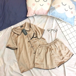 Bộ ngủ pijama lụa cộc đùi mềm đẹp