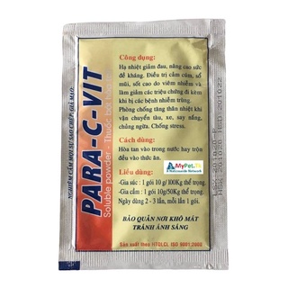Paracetamol Vitamin C Cho Vật Nuôi 10G