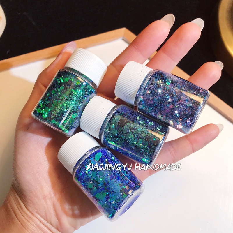 Set 12 Hộp Bột Kim Tuyến Lấp Lánh Dùng Để Trang Điểm Mắt