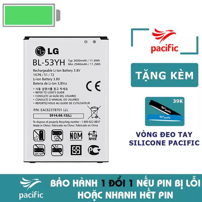 Pin LG G3 (BL-53YH) - 3000mAh Original Battery