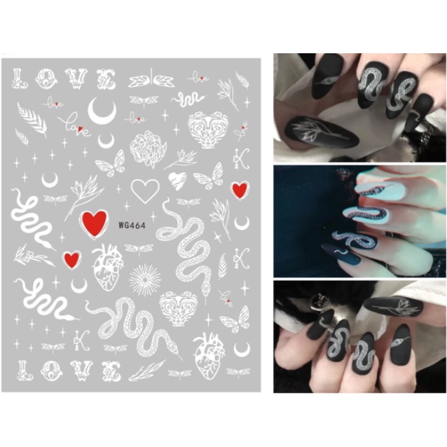 sticker rắn trang trí nail