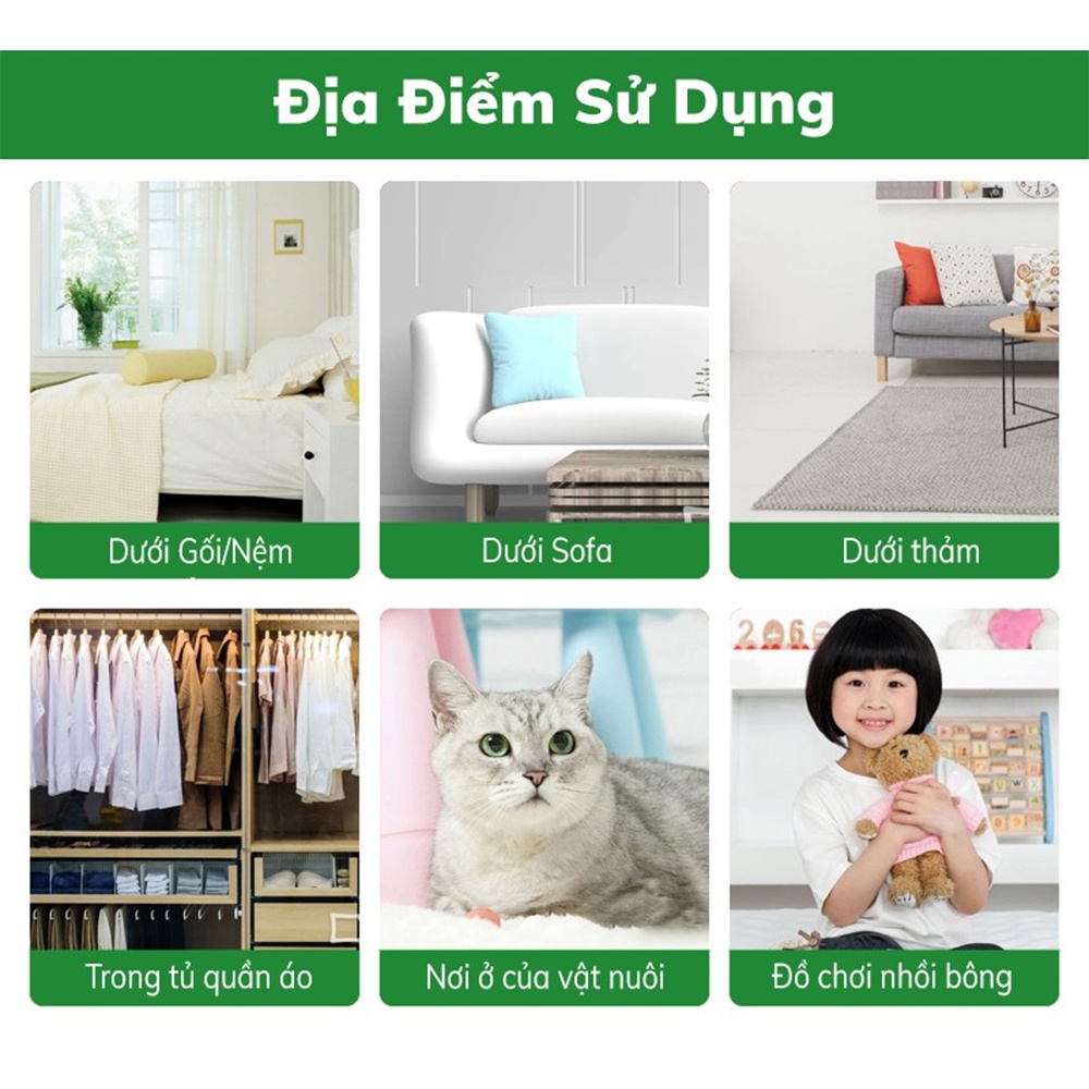 Gói 2 Túi Thảo Dược Đuổi Côn Trùng, Bọ Rệp - Lót  Dưới Gối Đệm Diệt Mạt - Gói Thơm Chống Ngứa Giúp Bạn Ngủ Ngon