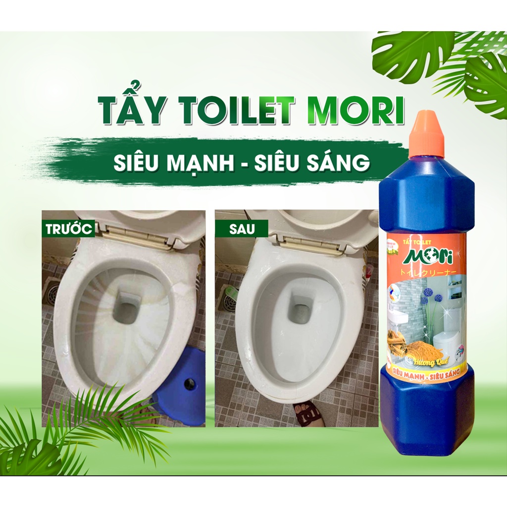 Tẩy Bồn Cầu Toilet MORI, Tẩy Trắng Sạch Diệt Vi Khuẩn