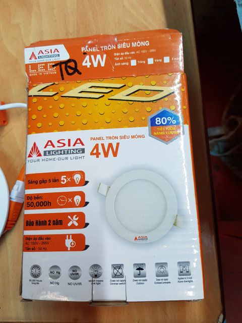 Đèn led âm trần panel tròn siêu mỏng 4w Asia