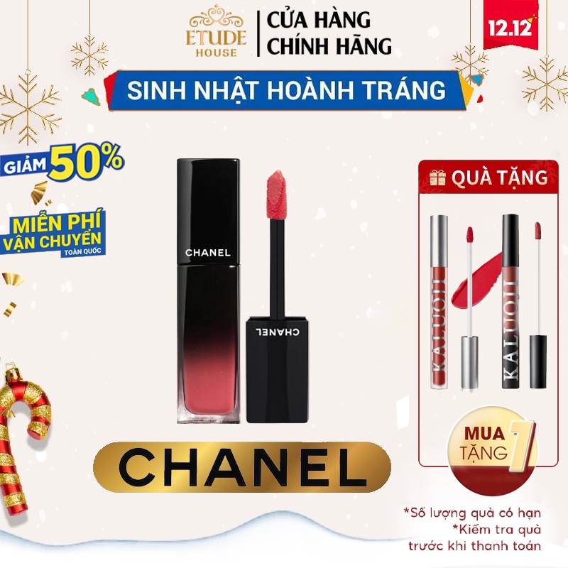 Son kem lì Chanel Rouge allure laque 2021 hiệu ứng satin căng mịn bền màu mới