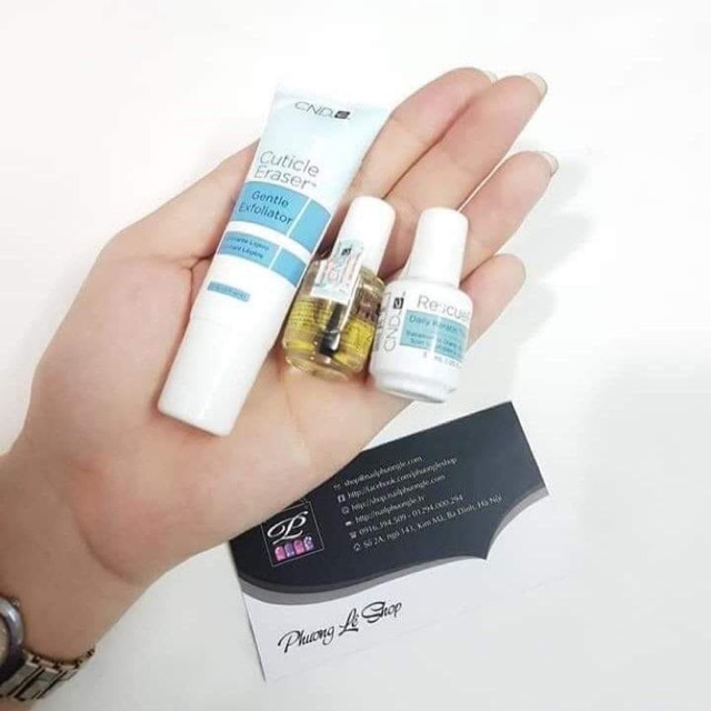 Bộ 3 sản phẩm chăm sóc móng, Dưỡng phục hồi móng Chính Hãng CND