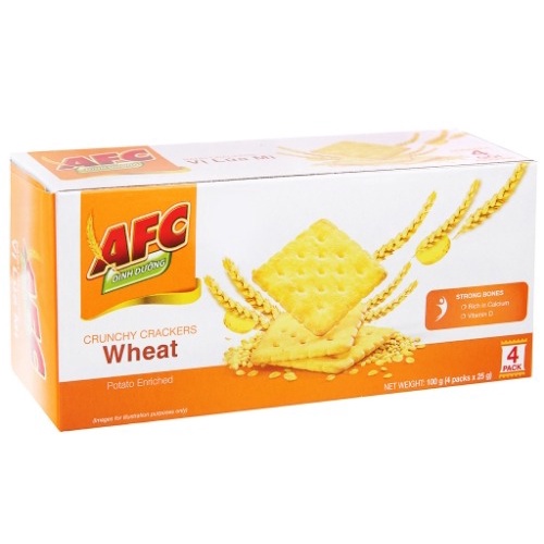 Bánh Cracker AFC Dinh Dưỡng Vị Lúa Mì (Hộp 100g)