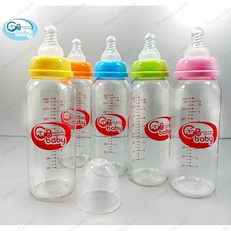 (60ML /120ML / 240ML) Bình sữa PP cổ hẹp không BPA GB BABY (Công nghệ Hàn Quốc)