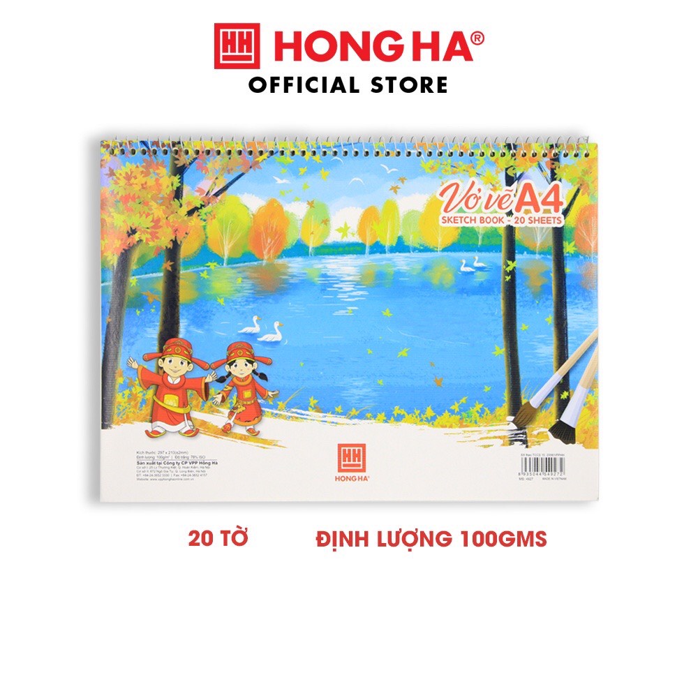 Vở Vẽ Lò Xo A4 Trạng Nguyên Hồng Hà 20 tờ - 4927