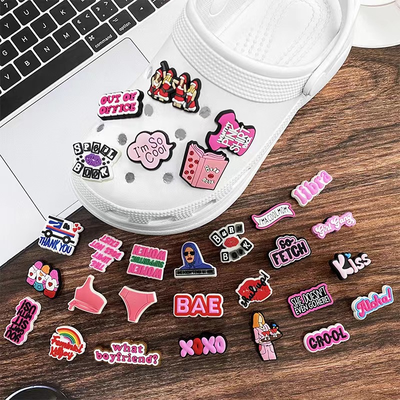Phụ Kiện Trang Trí Giày Dép Có Thể Tháo Rời Hình Cô Gái Bad girl Croc Pin Jibz DIY Thích Hợp Làm Quà Tặng Cho Trẻ Em