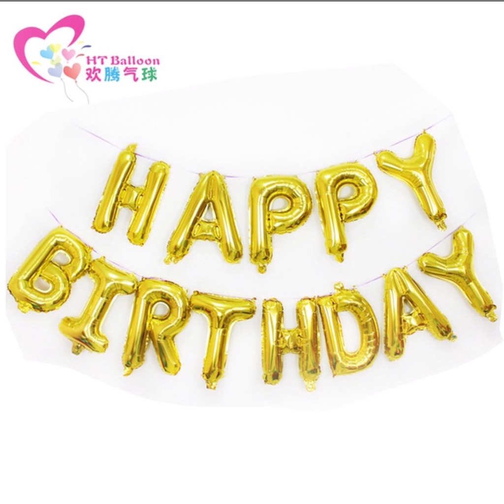 trang trí tiệc sinh nhật [FREESHIP❤️] bóng chữ happy birthday