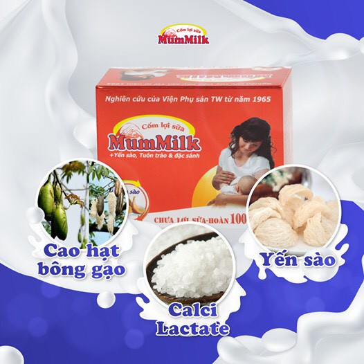 MUMMILK YÊN SÀO CỐM LỢI SỮA - MẸ KHỎE CON NGOAN HỘP 20 GÓI