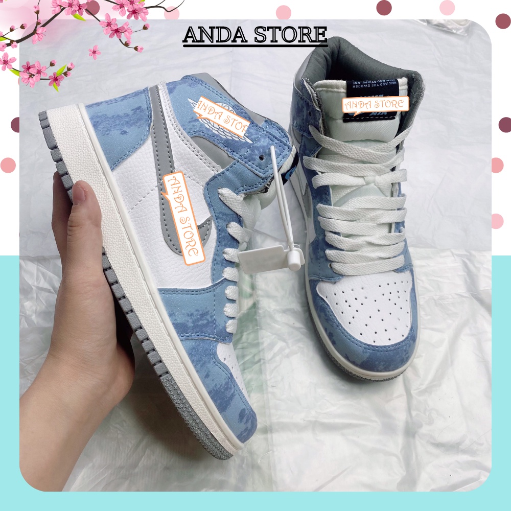 Giày thể thao nam nữ cổ cao Jordan 1 Retro OG Hyper Royal, Giày Jordan 1 Hyper Royal Xanh Loang Full Box Bill | BigBuy360 - bigbuy360.vn