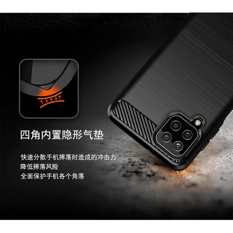 Ốp điện thoại sợi carbon dẻo chất lượng cao cho Samsung Galaxy M62 M32 5G M22 M02 M02S