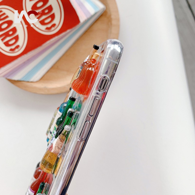 Ốp Điện Thoại Mềm Hình Chai Nước 3d Cho iphone 15pro max 14 promax 14 plus 12 13 pro max 11 xr x max