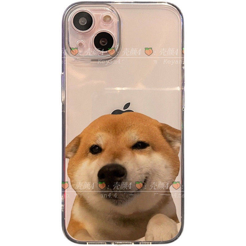 Ốp điện thoại silicon mềm trong suốt toàn diện PNi4 hình cún Shiba thích hợp cho Apple iPhone 13 12promax 11 Xs 7/8P