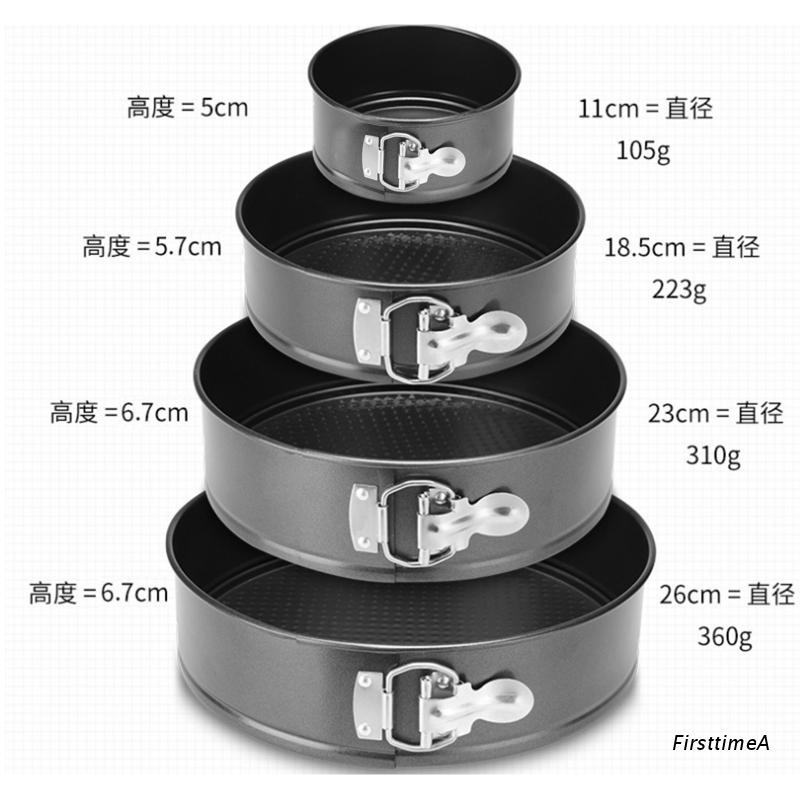 Khuôn Nướng Bánh Hình Tròn Bằng Thép Carbon Chống Dính Có Thể Tháo Rời